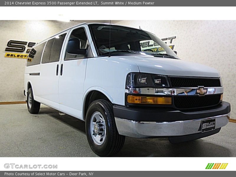 Summit White / Medium Pewter 2014 Chevrolet Express 3500 Passenger Extended LT