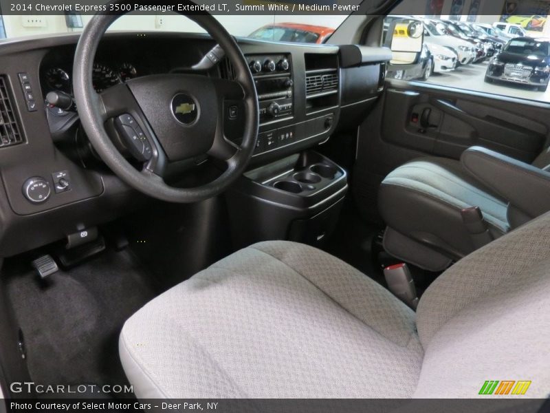 Summit White / Medium Pewter 2014 Chevrolet Express 3500 Passenger Extended LT