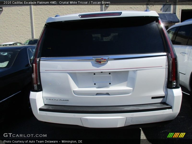 Crystal White Tricoat / Tuscan Brown 2016 Cadillac Escalade Platinum 4WD