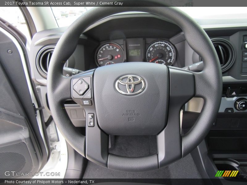 Super White / Cement Gray 2017 Toyota Tacoma SR Access Cab