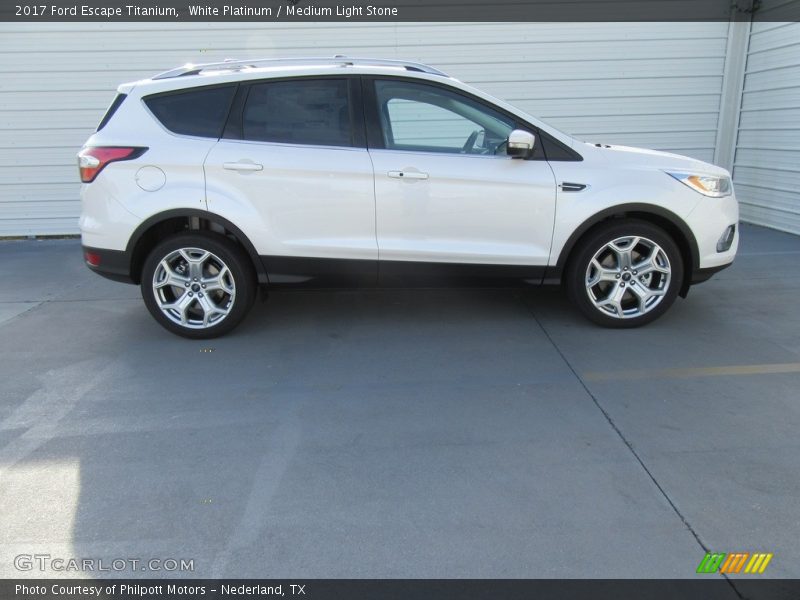 White Platinum / Medium Light Stone 2017 Ford Escape Titanium