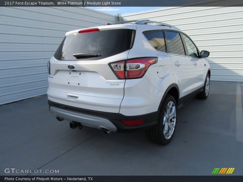 White Platinum / Medium Light Stone 2017 Ford Escape Titanium
