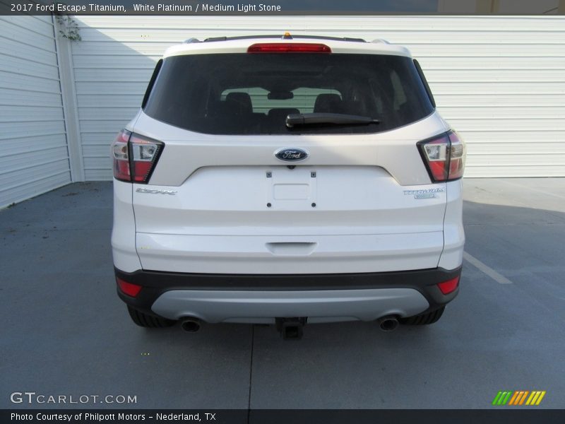 White Platinum / Medium Light Stone 2017 Ford Escape Titanium
