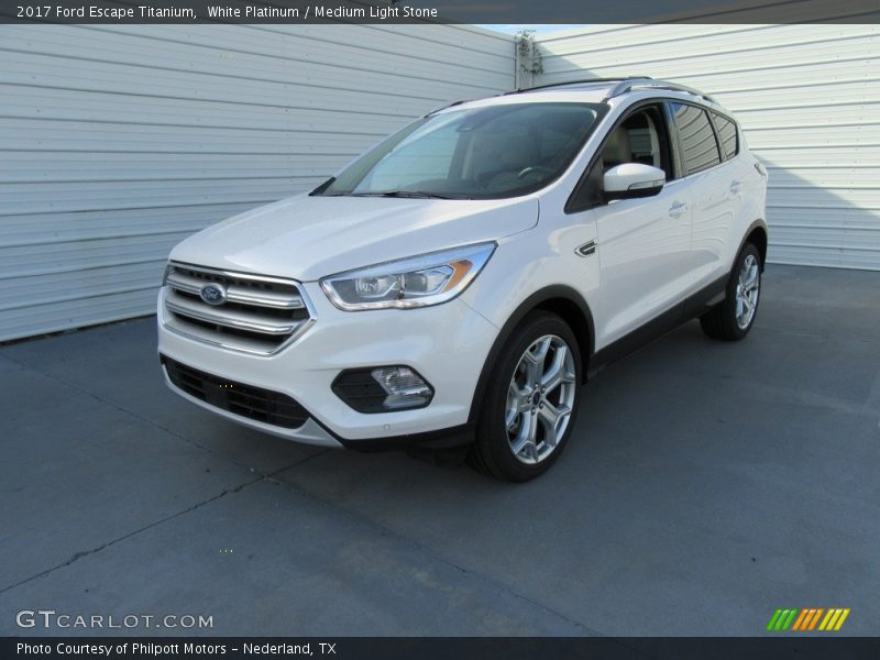 White Platinum / Medium Light Stone 2017 Ford Escape Titanium