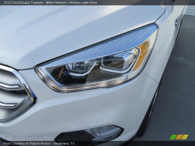 White Platinum / Medium Light Stone 2017 Ford Escape Titanium