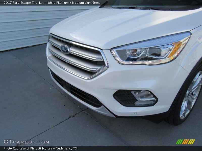 White Platinum / Medium Light Stone 2017 Ford Escape Titanium