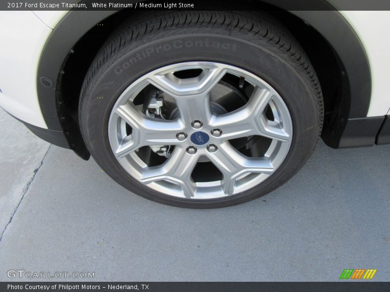 White Platinum / Medium Light Stone 2017 Ford Escape Titanium