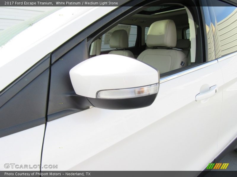 White Platinum / Medium Light Stone 2017 Ford Escape Titanium