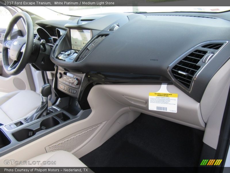 White Platinum / Medium Light Stone 2017 Ford Escape Titanium