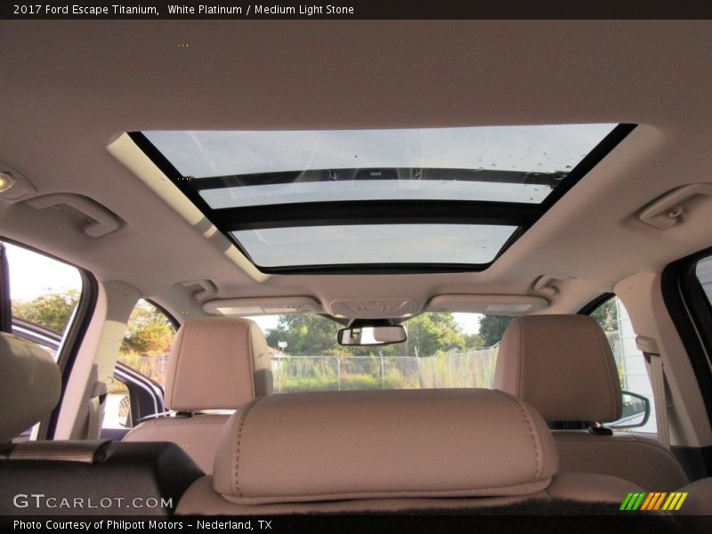 White Platinum / Medium Light Stone 2017 Ford Escape Titanium