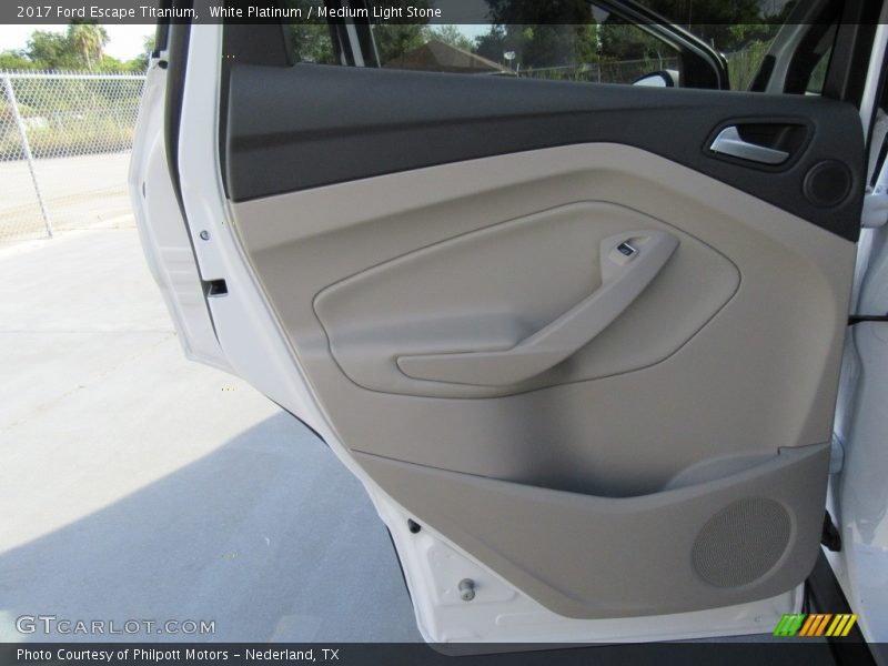 White Platinum / Medium Light Stone 2017 Ford Escape Titanium