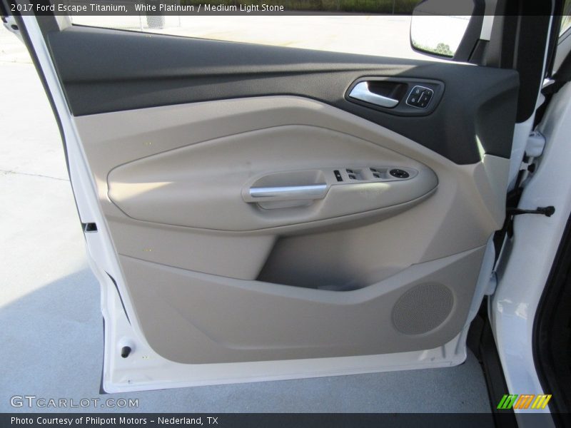 White Platinum / Medium Light Stone 2017 Ford Escape Titanium