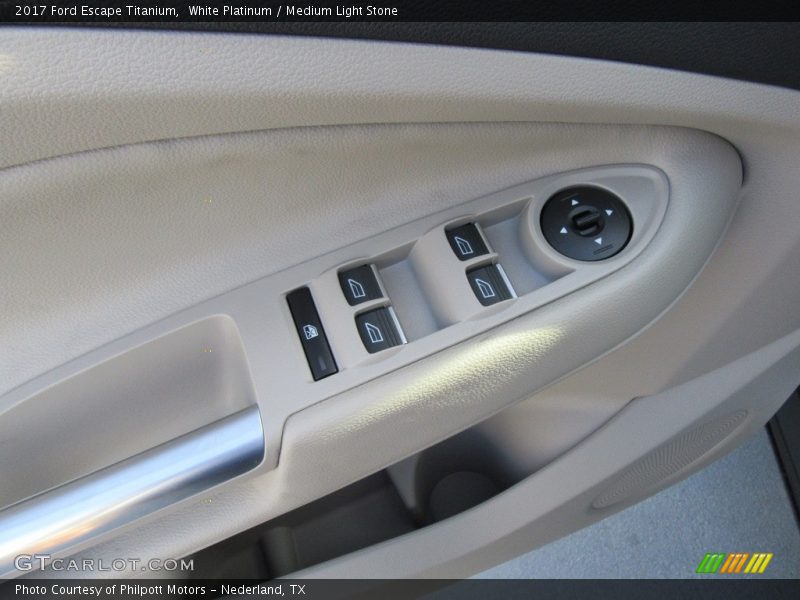 White Platinum / Medium Light Stone 2017 Ford Escape Titanium
