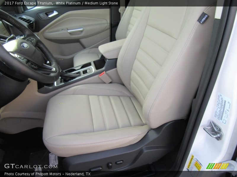 White Platinum / Medium Light Stone 2017 Ford Escape Titanium