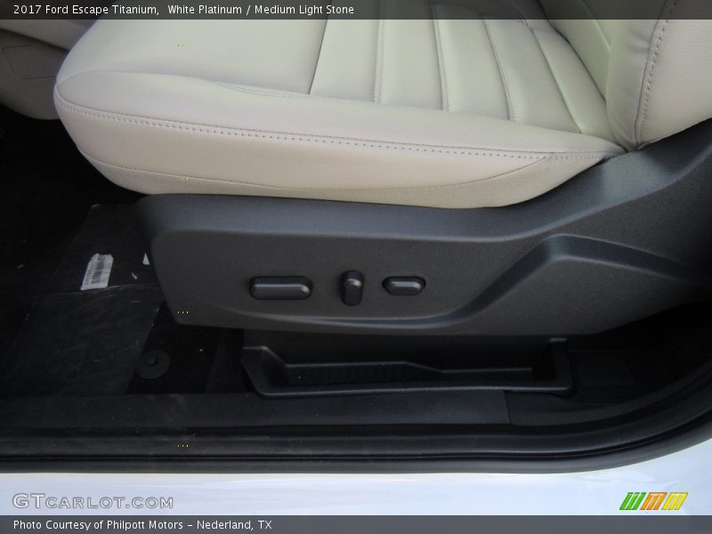 White Platinum / Medium Light Stone 2017 Ford Escape Titanium
