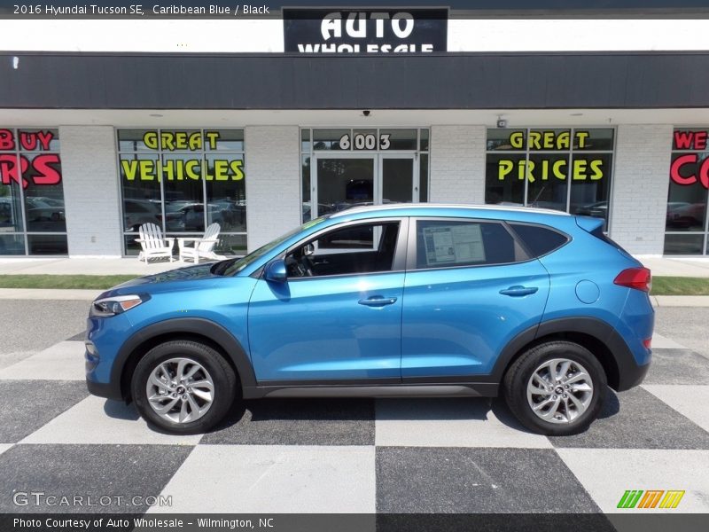 Caribbean Blue / Black 2016 Hyundai Tucson SE