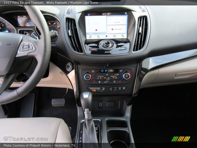 White Platinum / Medium Light Stone 2017 Ford Escape Titanium