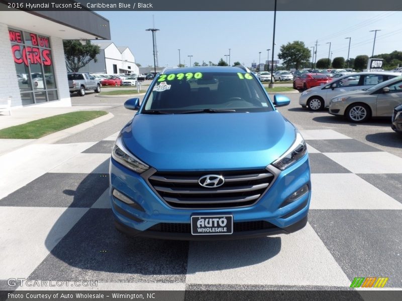 Caribbean Blue / Black 2016 Hyundai Tucson SE