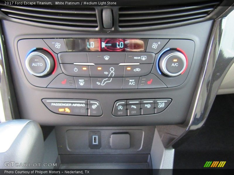 White Platinum / Medium Light Stone 2017 Ford Escape Titanium