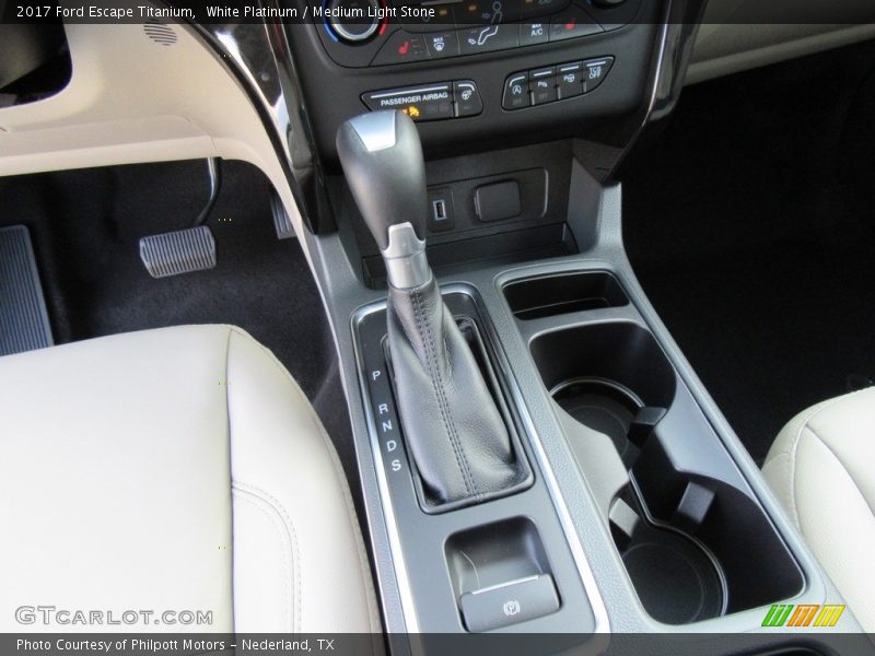 White Platinum / Medium Light Stone 2017 Ford Escape Titanium