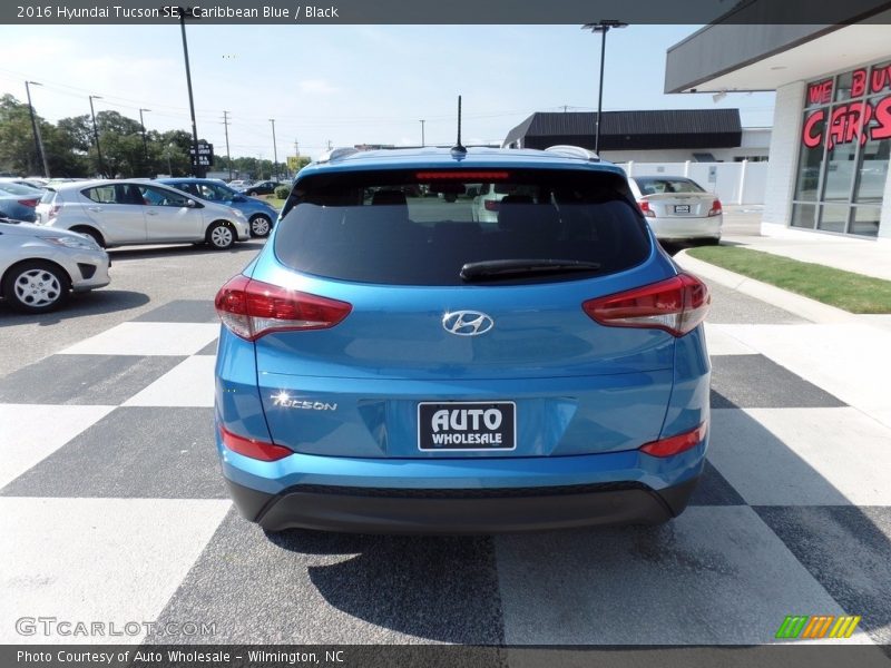 Caribbean Blue / Black 2016 Hyundai Tucson SE