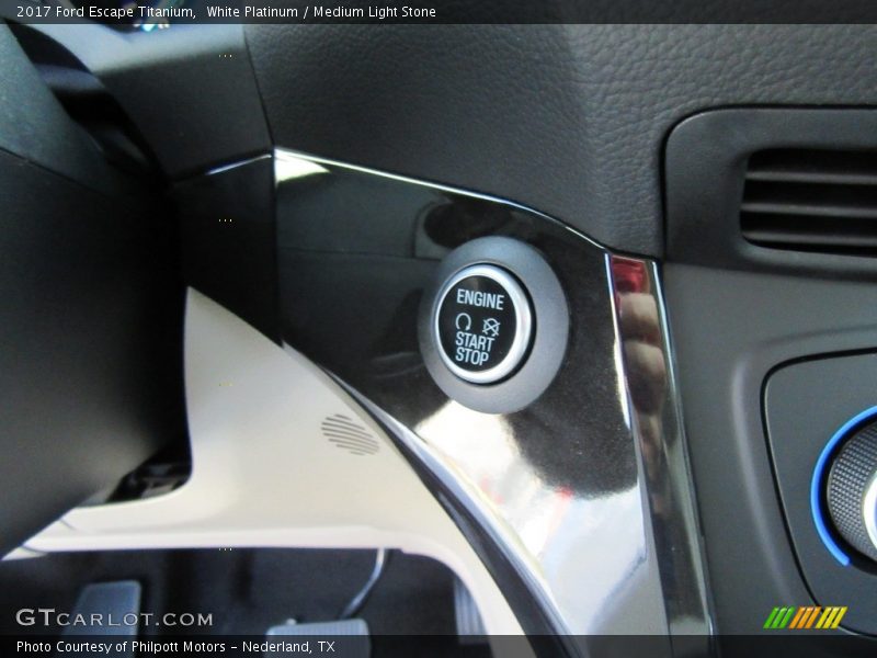 White Platinum / Medium Light Stone 2017 Ford Escape Titanium