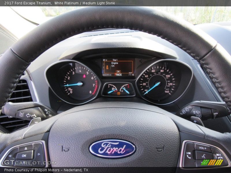 White Platinum / Medium Light Stone 2017 Ford Escape Titanium