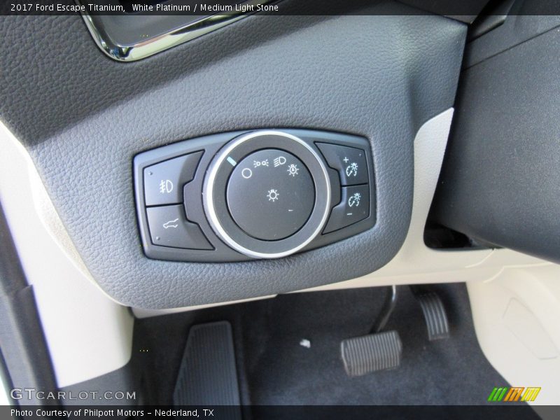White Platinum / Medium Light Stone 2017 Ford Escape Titanium