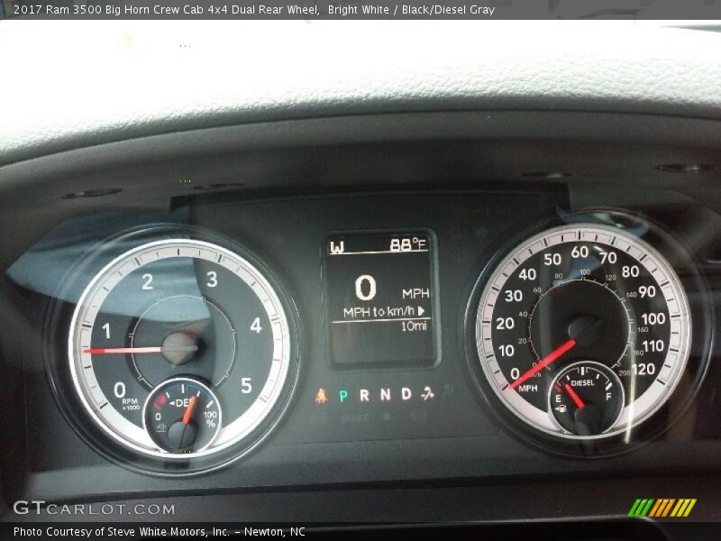 Bright White / Black/Diesel Gray 2017 Ram 3500 Big Horn Crew Cab 4x4 Dual Rear Wheel