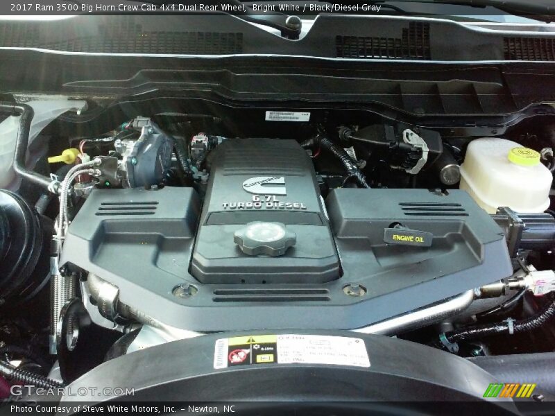 Bright White / Black/Diesel Gray 2017 Ram 3500 Big Horn Crew Cab 4x4 Dual Rear Wheel