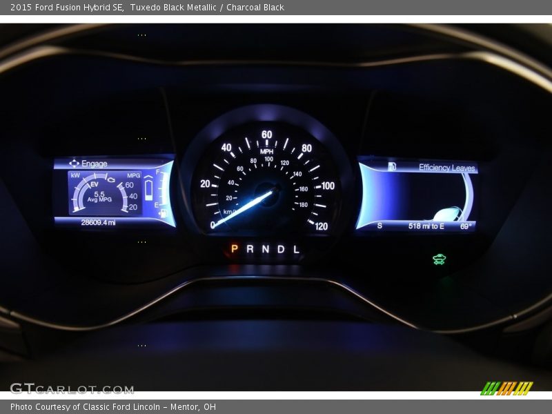 Tuxedo Black Metallic / Charcoal Black 2015 Ford Fusion Hybrid SE