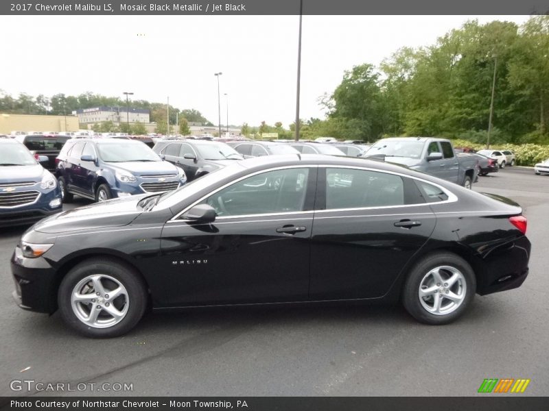 Mosaic Black Metallic / Jet Black 2017 Chevrolet Malibu LS