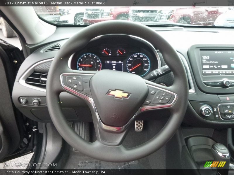 Mosaic Black Metallic / Jet Black 2017 Chevrolet Malibu LS
