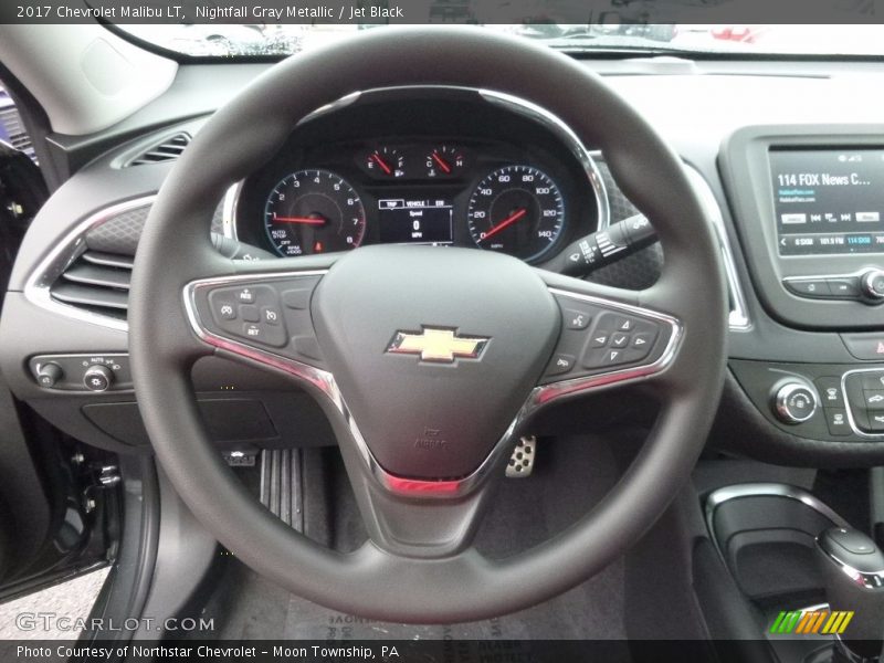 Nightfall Gray Metallic / Jet Black 2017 Chevrolet Malibu LT