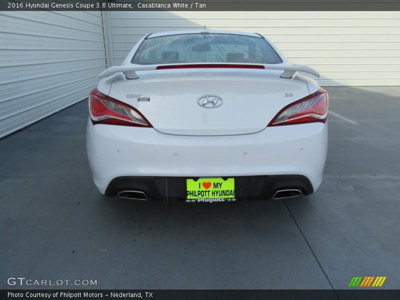 Casablanca White / Tan 2016 Hyundai Genesis Coupe 3.8 Ultimate