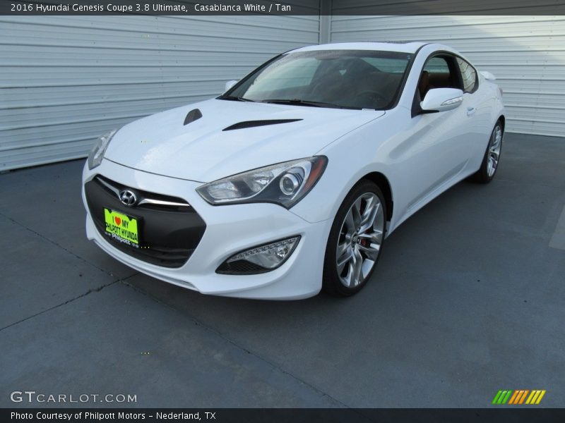 Casablanca White / Tan 2016 Hyundai Genesis Coupe 3.8 Ultimate