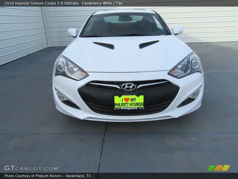 Casablanca White / Tan 2016 Hyundai Genesis Coupe 3.8 Ultimate