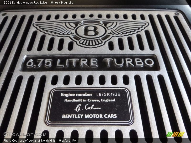 White / Magnolia 2001 Bentley Arnage Red Label