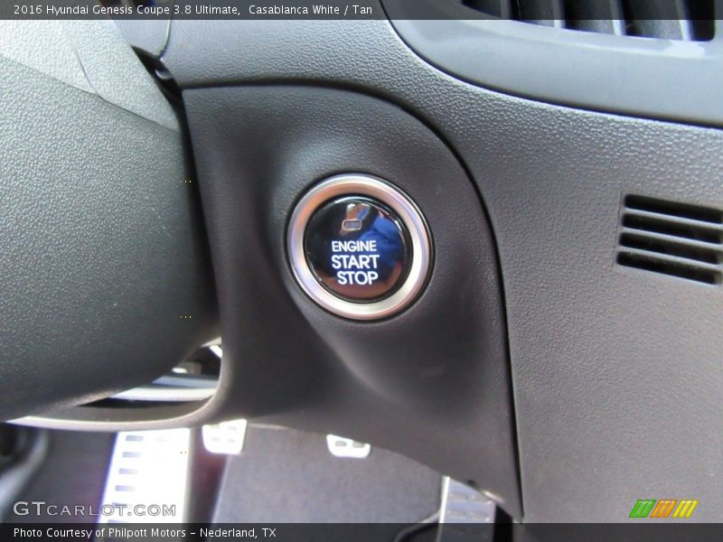Casablanca White / Tan 2016 Hyundai Genesis Coupe 3.8 Ultimate
