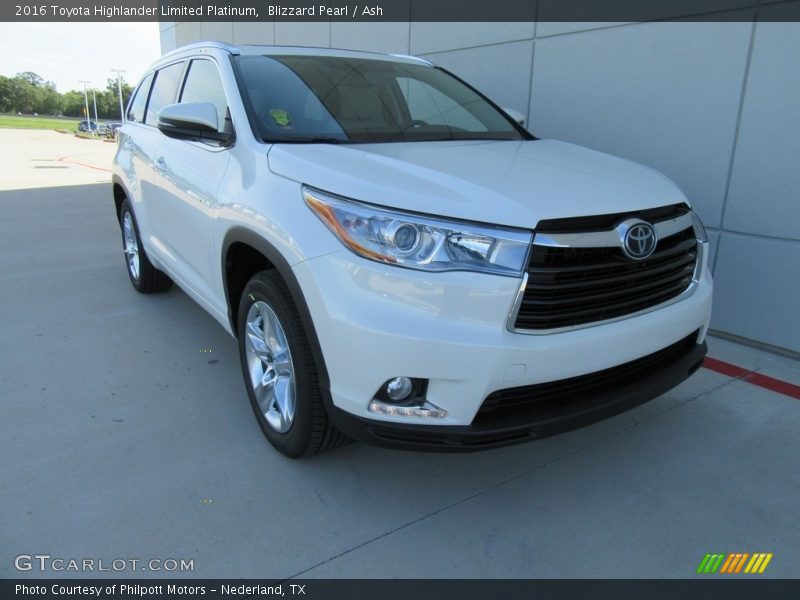 Blizzard Pearl / Ash 2016 Toyota Highlander Limited Platinum