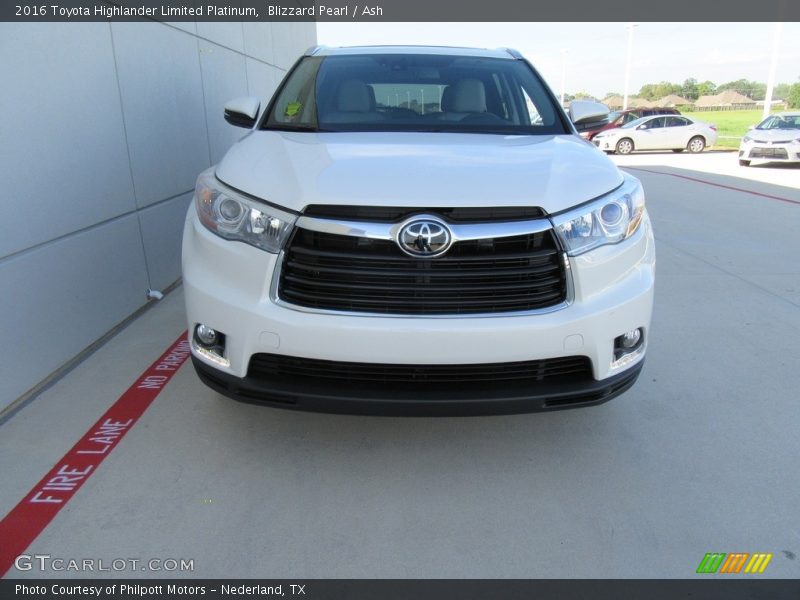 Blizzard Pearl / Ash 2016 Toyota Highlander Limited Platinum