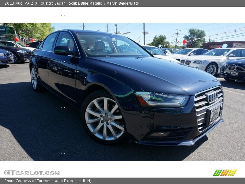 Scuba Blue Metallic / Velvet Beige/Black 2013 Audi A4 2.0T quattro Sedan