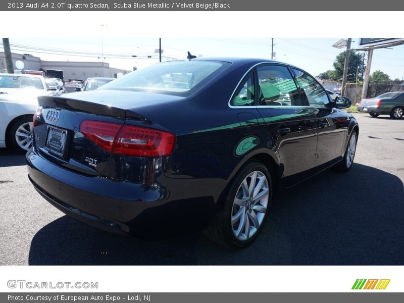 Scuba Blue Metallic / Velvet Beige/Black 2013 Audi A4 2.0T quattro Sedan
