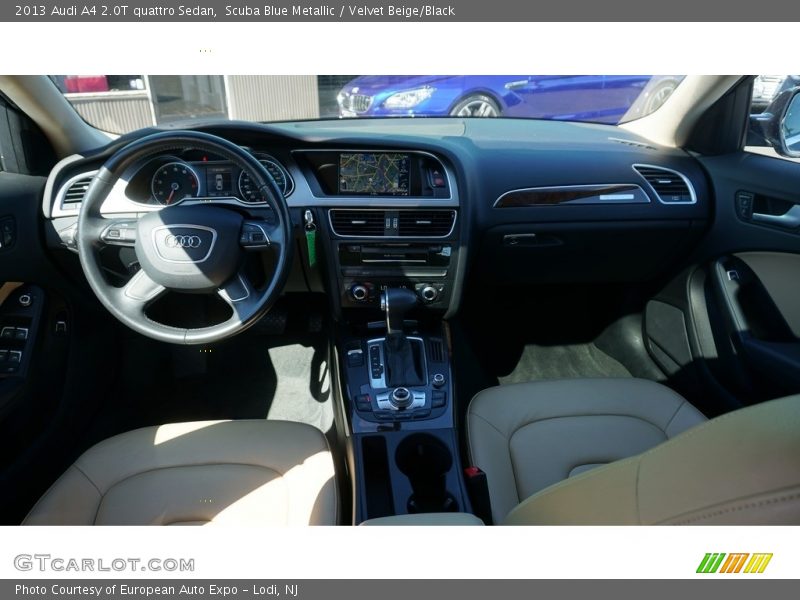 Scuba Blue Metallic / Velvet Beige/Black 2013 Audi A4 2.0T quattro Sedan