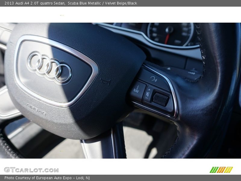 Scuba Blue Metallic / Velvet Beige/Black 2013 Audi A4 2.0T quattro Sedan