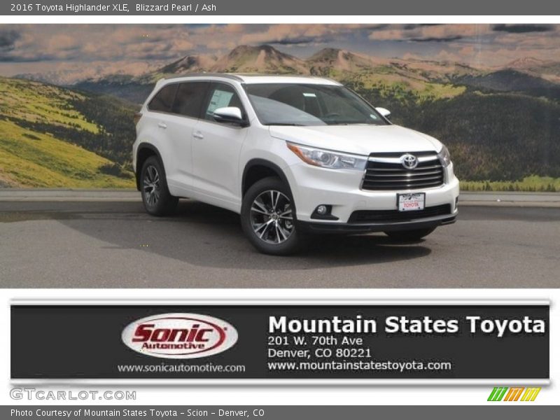 Blizzard Pearl / Ash 2016 Toyota Highlander XLE