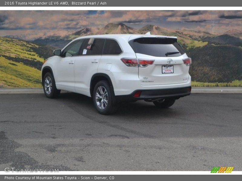 Blizzard Pearl / Ash 2016 Toyota Highlander LE V6 AWD