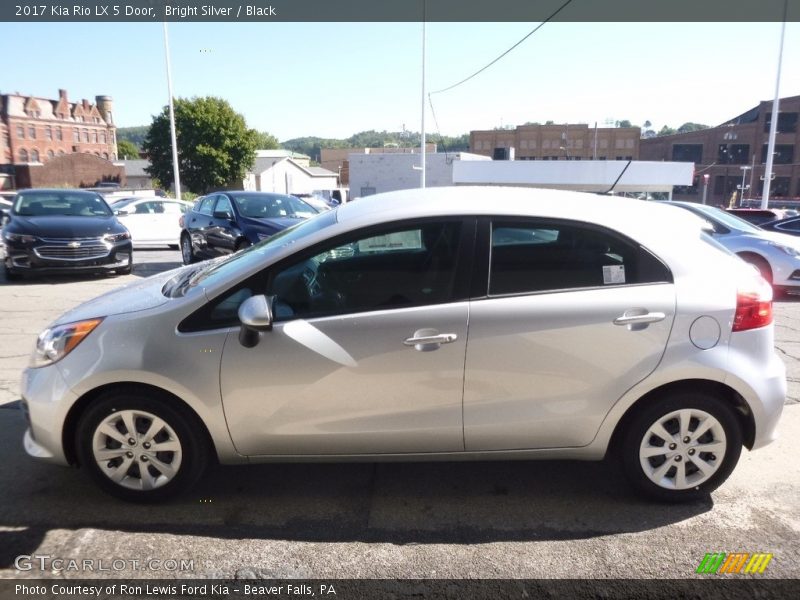 Bright Silver / Black 2017 Kia Rio LX 5 Door