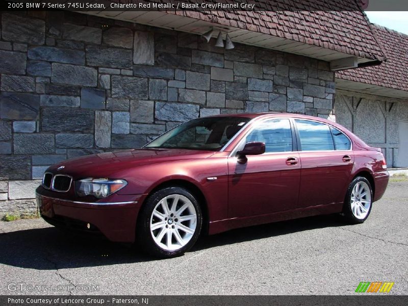 Chiaretto Red Metallic / Basalt Grey/Flannel Grey 2005 BMW 7 Series 745Li Sedan