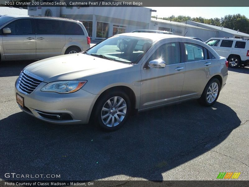 Cashmere Pearl / Black/Light Frost Beige 2013 Chrysler 200 Limited Sedan